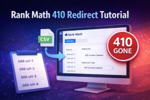 Rank Math 410 Redirect Tutorial
