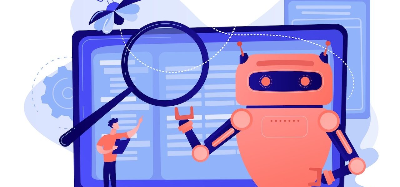 Controller reading regulations to robot. Artificial intelligence regulations, limitations in AI development, global tech regulations concept. Pinkish coral bluevector isolated illustration SSUCv3H4sIAAAAAAAACpRVy27bMBC8F+g/GDzXgPgQH/2Hopf2FPRAUbTFhhIFkUpTBPn3Ug/KlJwE6M3aGe7ucHfol8+fTidQSW8U+Hp6mb7it7F29GGQwbguhuGXNT7ortZDjBQpomsT3GCkzYOVDKrpZKtjsButncKvMwh8kGH02mfFnrSKKXxw6jFGcUrimzEEfR+vBy1bH8ycfYsq2c3MvnHB5YCsXaXvk+jeeRNmtt9VPSbatPeuq8uc2pvnIPNA6/wt43ZuznYZtG92/TrrxqFyzzlVRWnBPOlWDo865HSI8HDJqdLK9m8MIJZdrpJBX+M0dtebZvuwfJ8SsF7bVAb80HFesaPrX7AWWFofqwn9ZrzS1spOu9GDhC8130n4vfodp+r/I9vy49em76o7NQl8ec0EDtpquWzPw0IFj3/ikrSz4JUkx9q4fL+cknYecpapH4wy3TU75kIzr3Y6ptzYhWFqASQZwDrXy8pOm3eJOXWKN9L7SK9TPJ9JNJJrszqdC7OANSuo49CmT4gRFpxBTAgssWCMgtwyjYl55nZSg2Nvnaz1VHSbwNE1sORQCFiStElHA20EdiPcWWDllOjG2dnqLcLRYRuH3Dj3ZltJNGs3+W7DsgTJggkTmYq9GxcCpSKTmVtwwVlR3vDNczOGcJE1lewXS5aYFrSEC5RMMS17a+Ik9tPZP3VrUcKzpnavRepaZJLv3oi1PUjyi31rC5CAHw8QCQw/XBNcIP7e5cfrQe8NDUOcnXt76IQV5MPtQQwzVNL1nnd/KTGZqfM376Af/ISi5AKxsoSbl3cXAKL5OBIFxRu+0w8gQ4IKRtiGJ/mAFrwQBcuQVXzcIMKZ4JBs0FE7YBwRRCG/lT0oB5gwjjHnbH4rV81m2itApZJYCHqefHUmiuBzRVl1LmtywRjKSldVPPX6DwAA//8DAHF1dzflBwAA