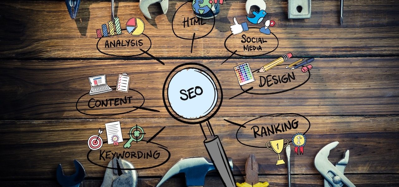 digital composite of business graphics with wood background